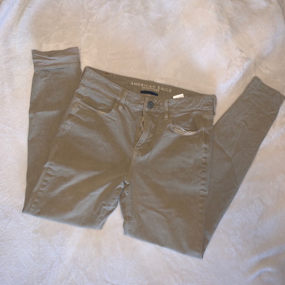 American Eagle high rise jeggings - tan
